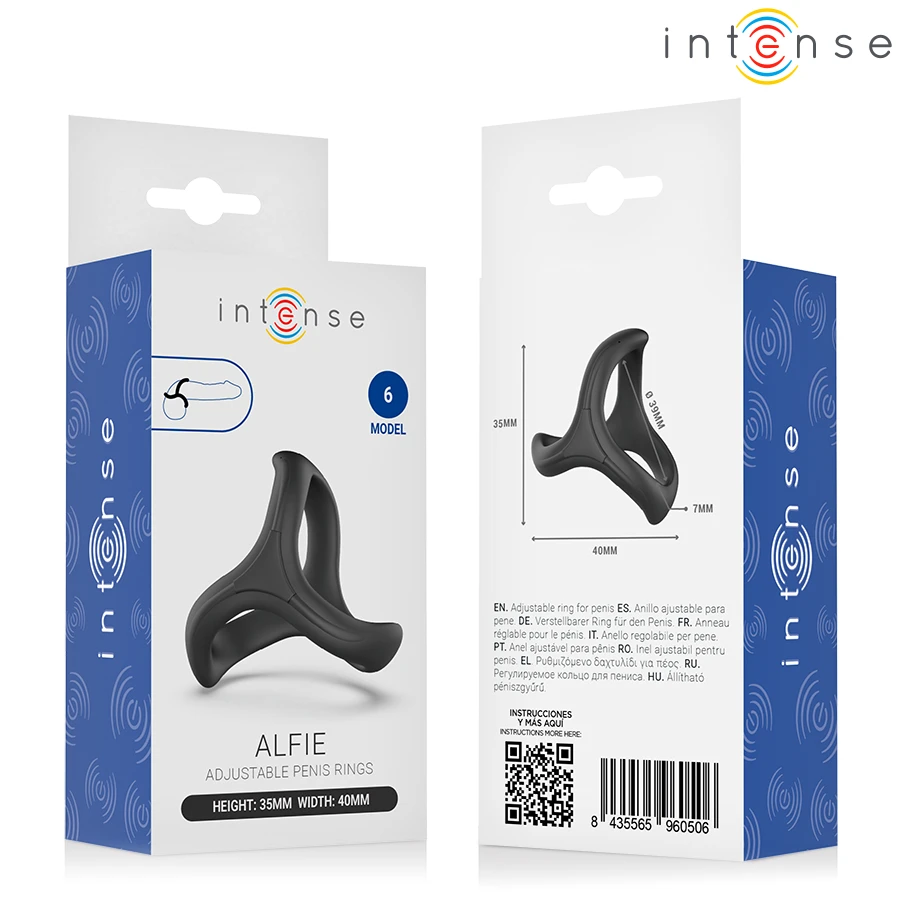 INTENSE - ALFIE ANELLO PER PENE TRIPLO REGOLABILE MODELLO 6